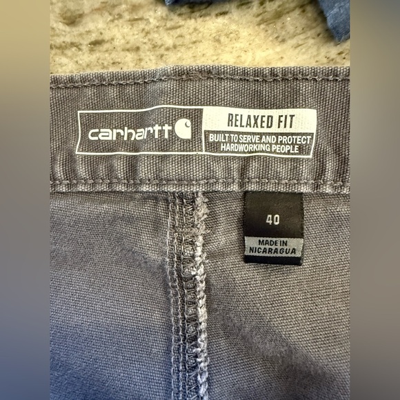 Carhartt Men’s Gray Rugged Flex Relaxed Fit Canvas Work Shorts - Size 40 - Picture 6 of 9
